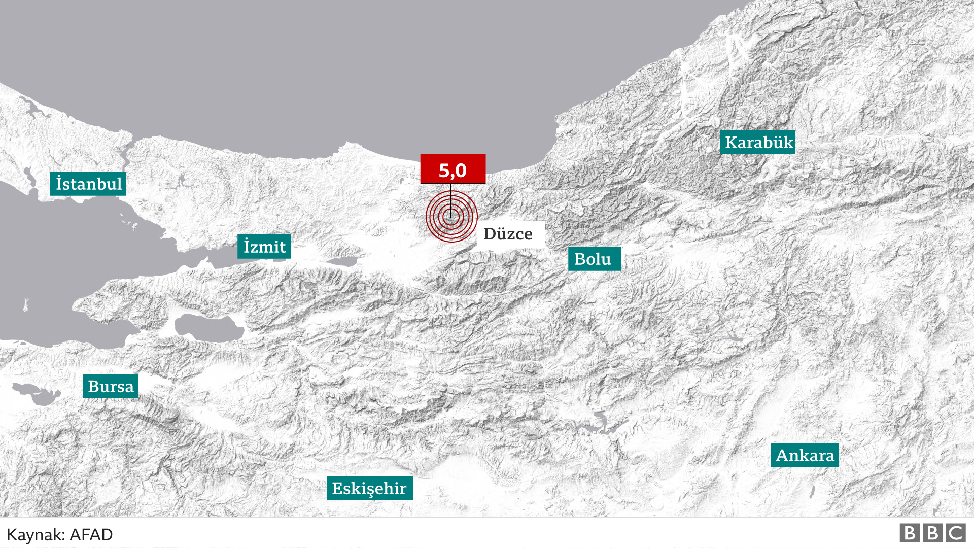 Sarsıntı: Düzce'de meydana gelen 5,0 büyüklüğündeki sarsıntı, İstanbul dahil birçok vilayette hissedildi