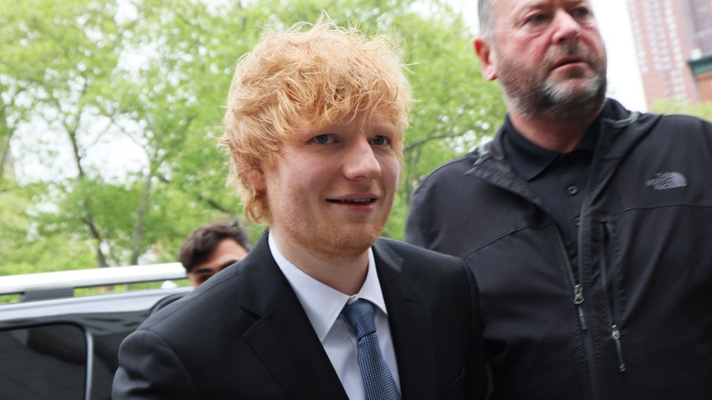 Ed Sheeran sings and plays guitar at copyright trial in New York