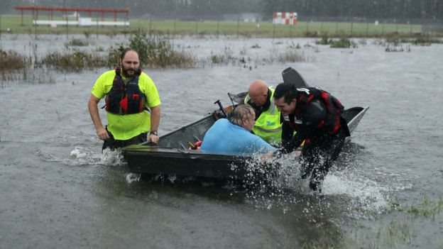 Zona de Carolina del Norte inundada por Florence.