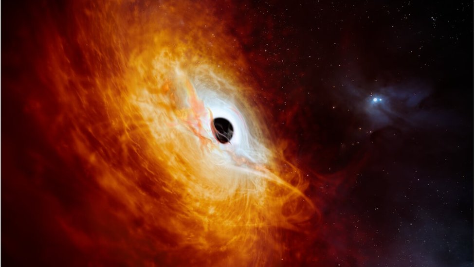 Umetnički utisak pokazuje rekordni kvazar J0529-4351