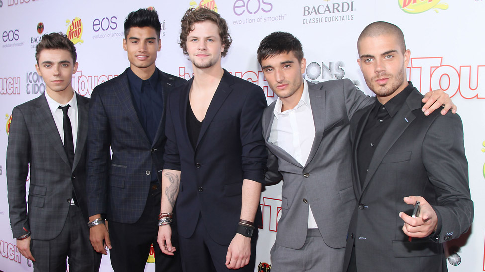 Parker (segundo a la derecha) con The Wanted en el 2012.