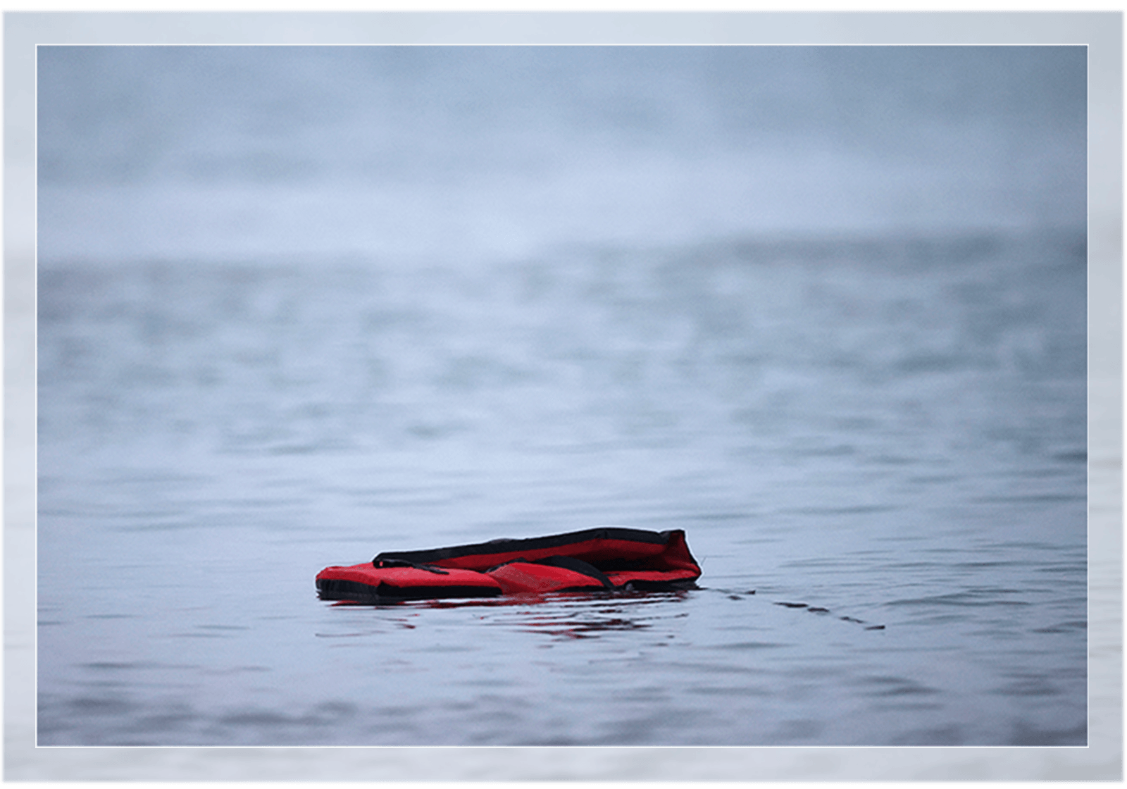 A lifejacket floating in the Channel