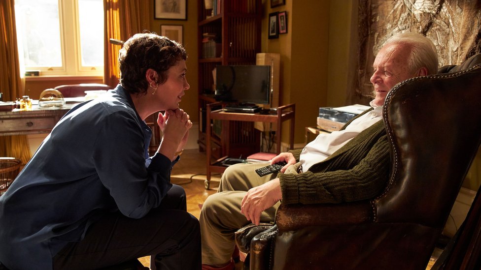 Olivia Colman y Anthony Hopkins en "El padre"