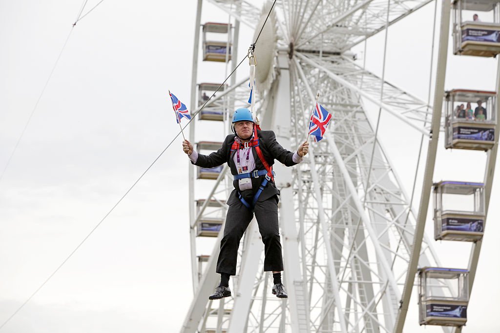 بوريس جونسون خلال حملة لاستضافة الألعاب الأولمبية في لندن عام 2012