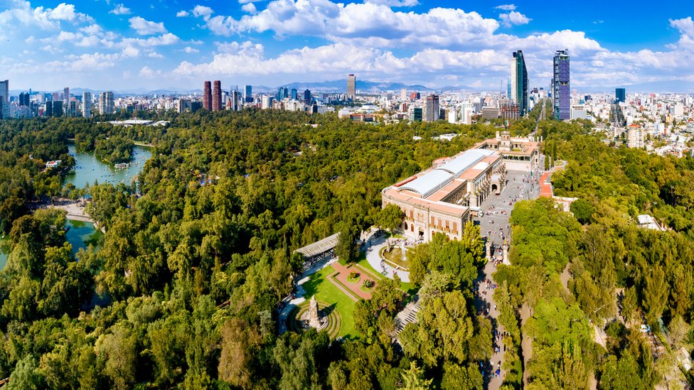 Una vista aérea del Castillo de Chapultepec