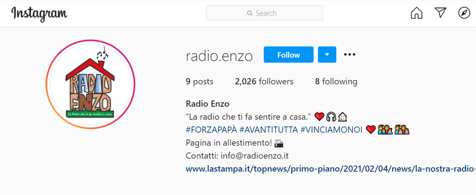 Página de Instagram de Radio Renzo