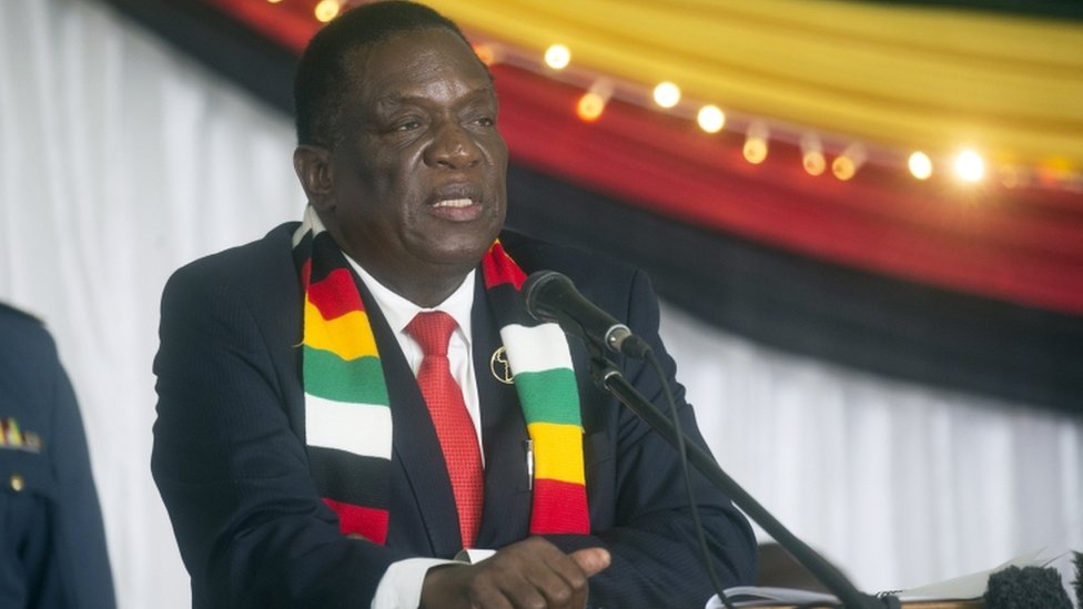 El presidente de Zimbabue, Emmerson Mnangagwa.