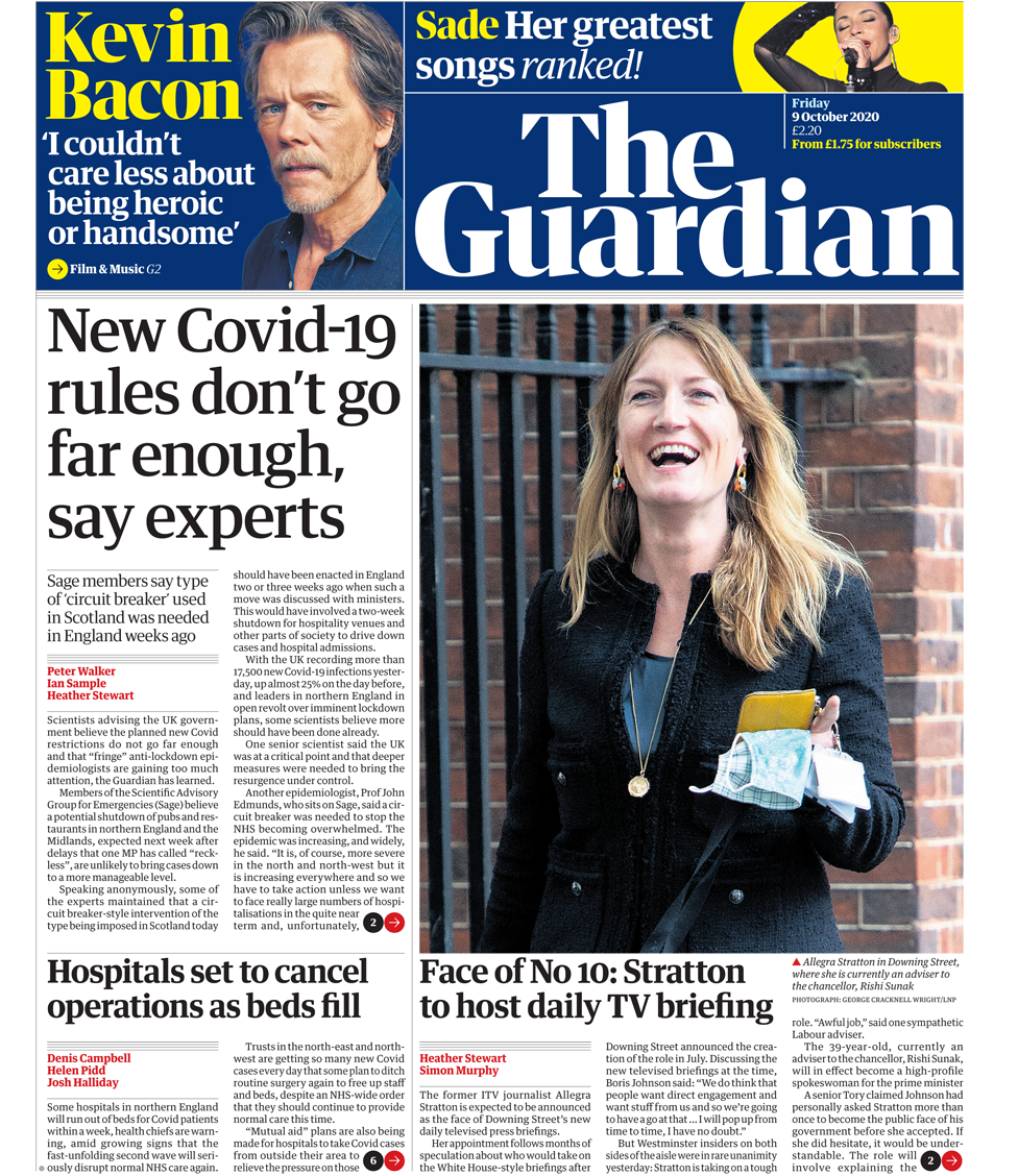 Guardian front page