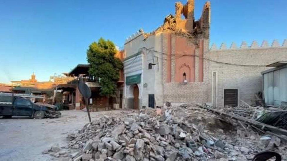 أضرار في مسجد قديم بمدينة مراكش التاريخية