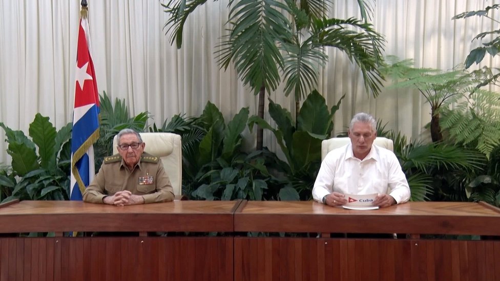 Raúl Castro y Miguel Díaz-Canel.