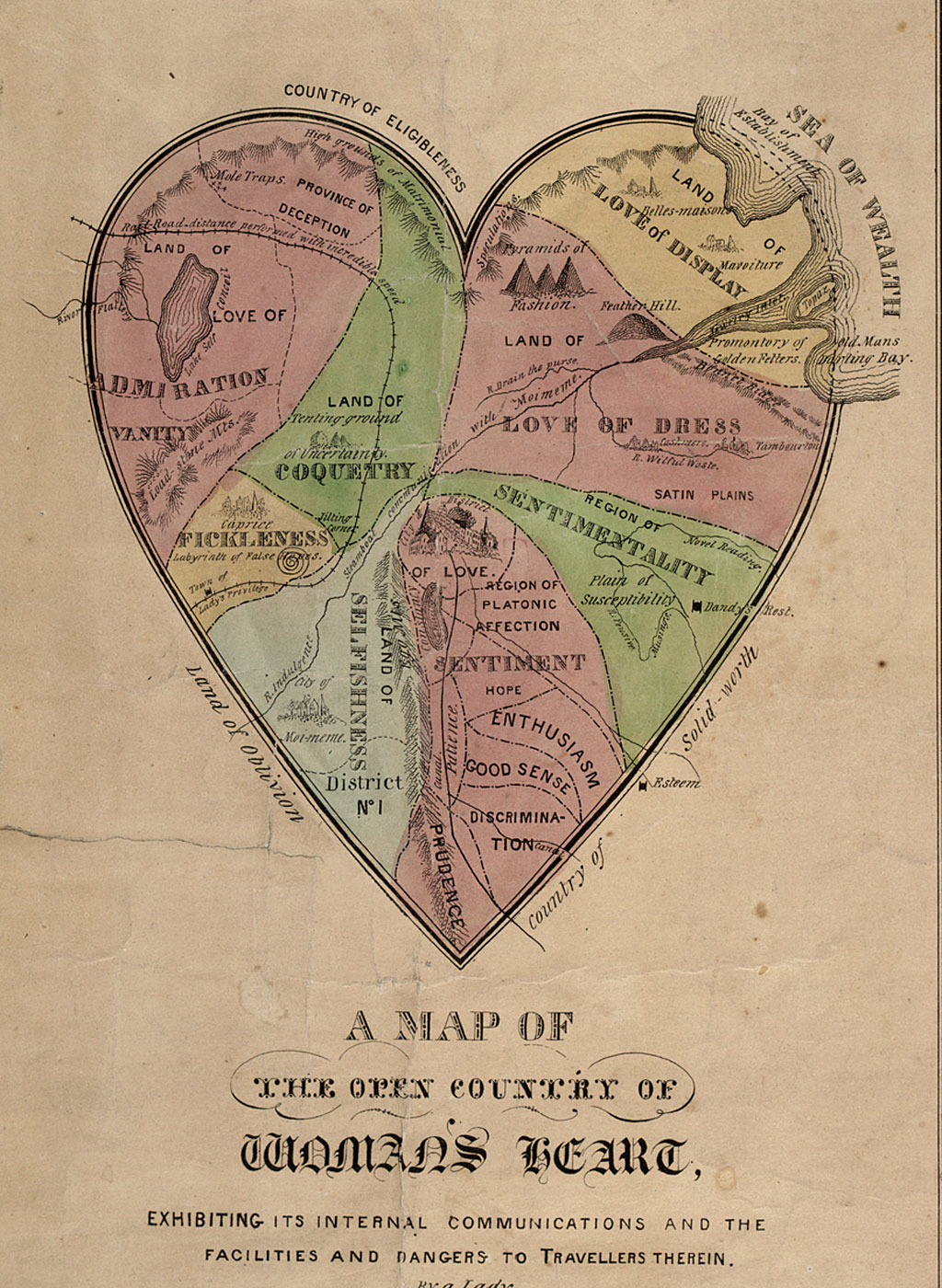 Mapa del corazón de una mujer