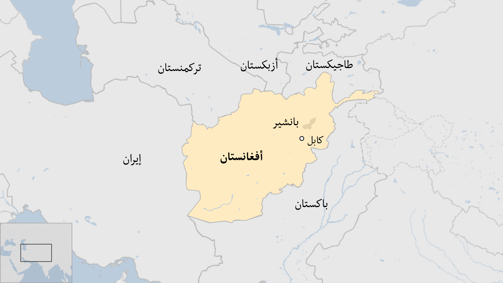 خريطة افغانستان