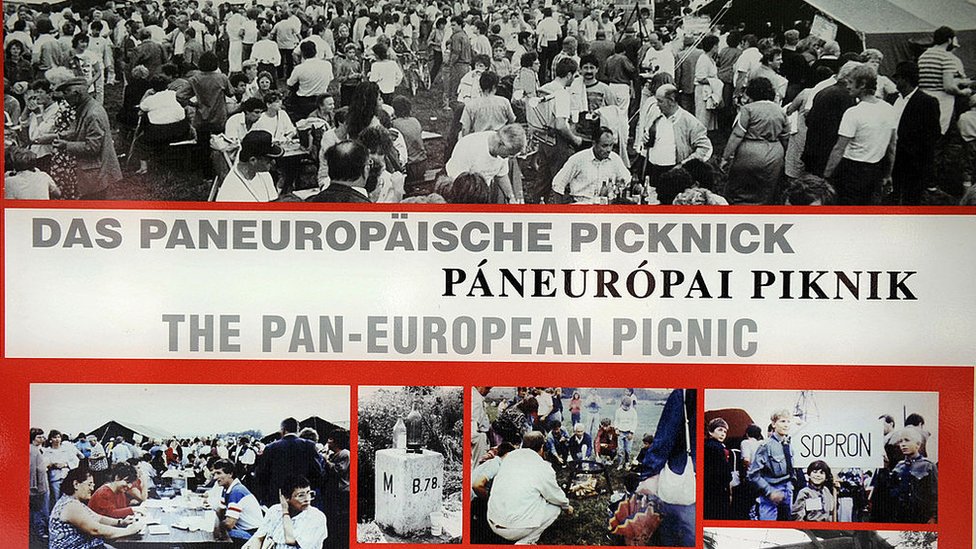 Poster conmemorativo del Picnic Paneuropeo