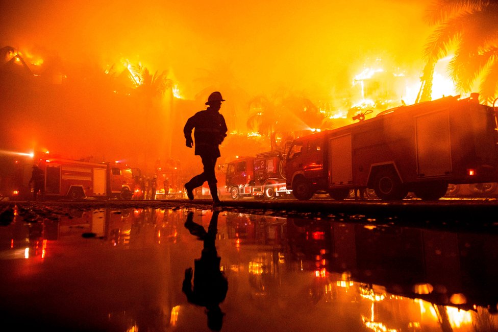 Myanmar Fire Guts Iconic Yangon Hotel Kandawgyi Palace c News