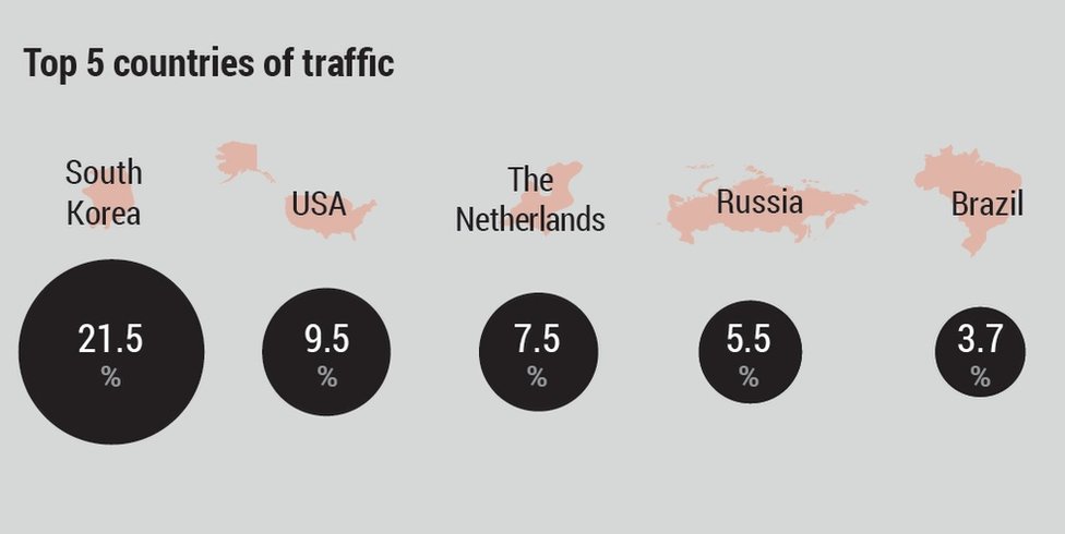 В первую пятерку стран, отправляющих веб-трафик в No More Ransom, входят США, Южная Корея, Нидерланды, Россия и Бразилия