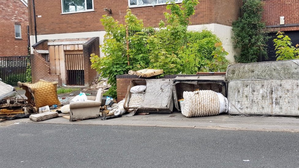 Mattresses And Junk Dumped Outside Walsall Homes Bbc News