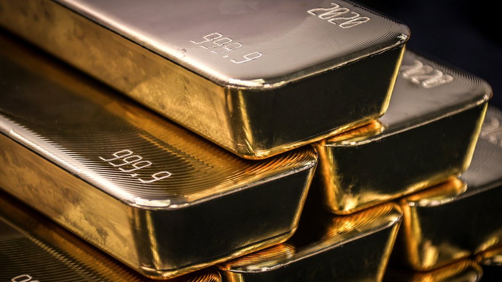 Gold bullion bars polished at the ABC Refinery in Sydney.