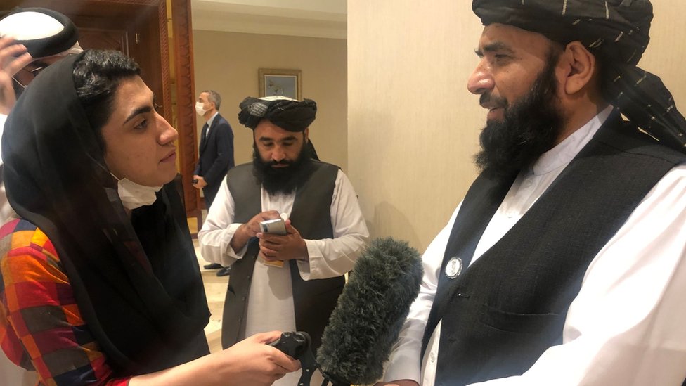 Shazia Haya interviewing Suhail Shaheen spokesperson for the Taliban's political office in Qatar