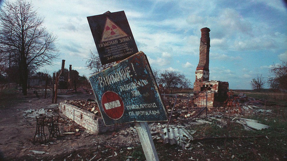 Part of the village of Sviatsk abandoned due to the radiation hazard