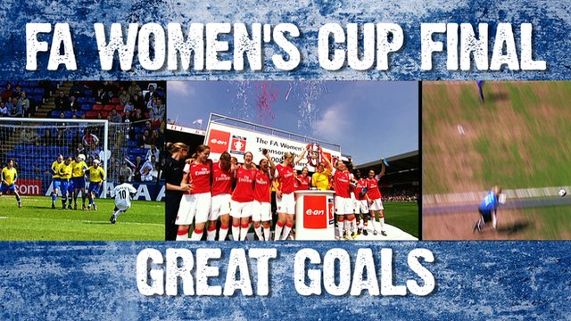 Watch great goals from past finals of the Women's FA Cup