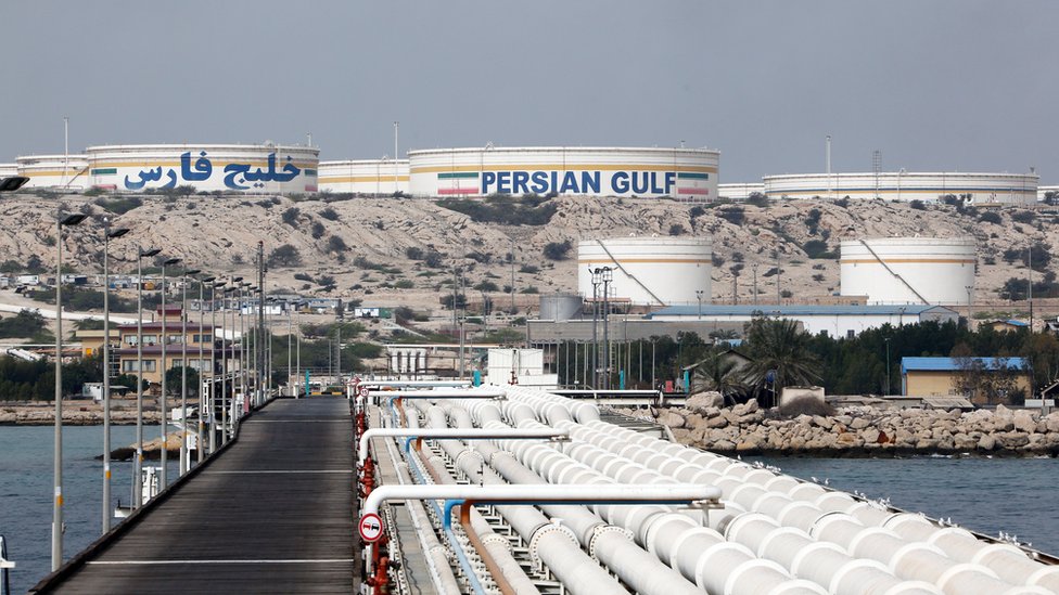 Producción petrolera en Irán.