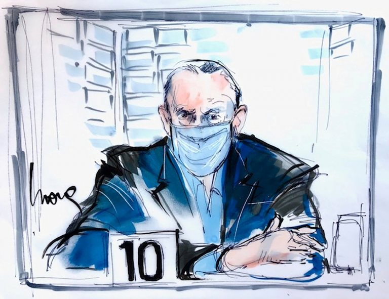Un dibujo de Salvador Cienfuegos en su audiencia
