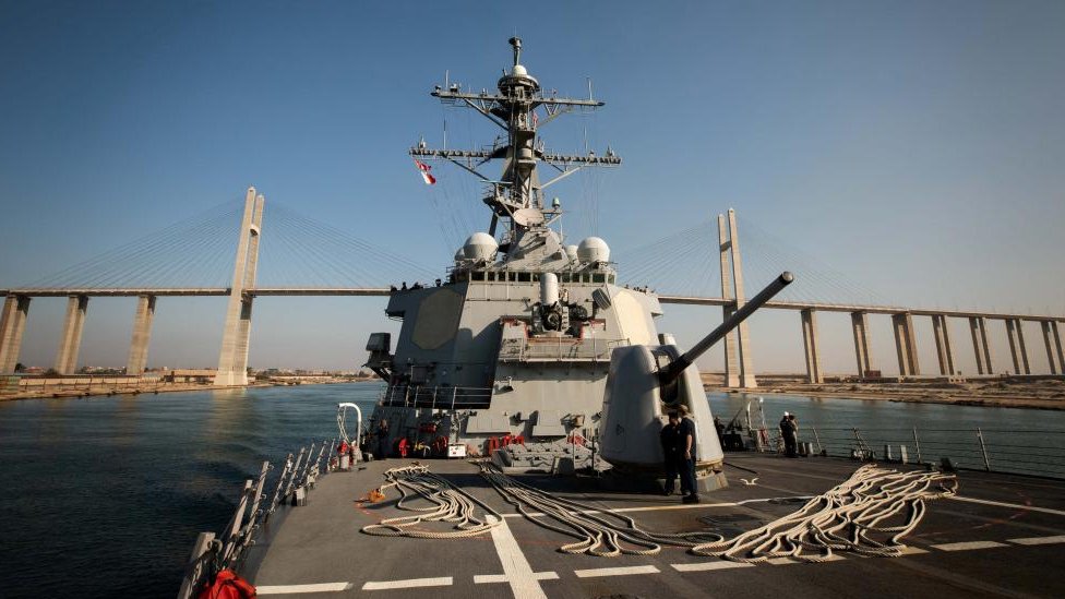 US warship shoots down drones fired from Houthi-held Yemen in Red Sea