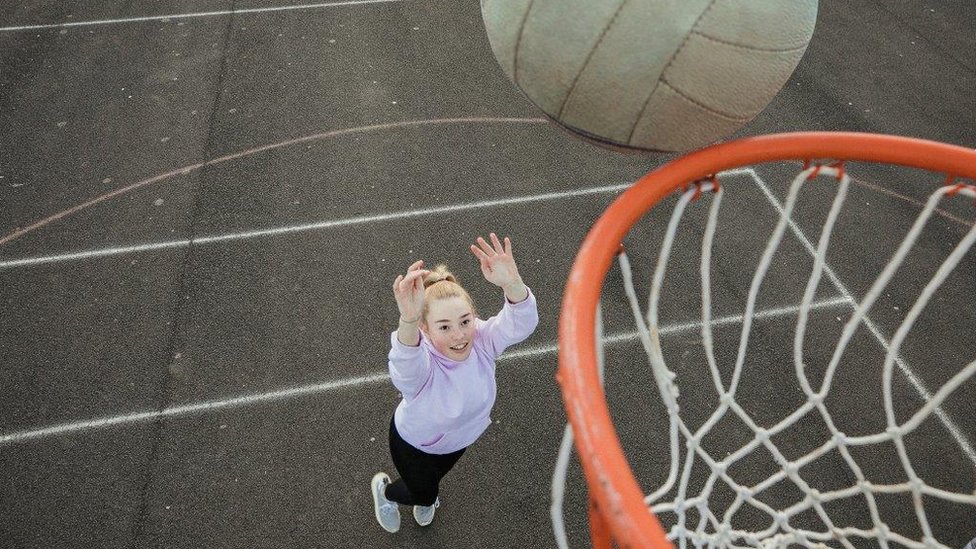 child's netball hoop