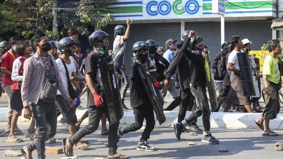protes di Myanmar.