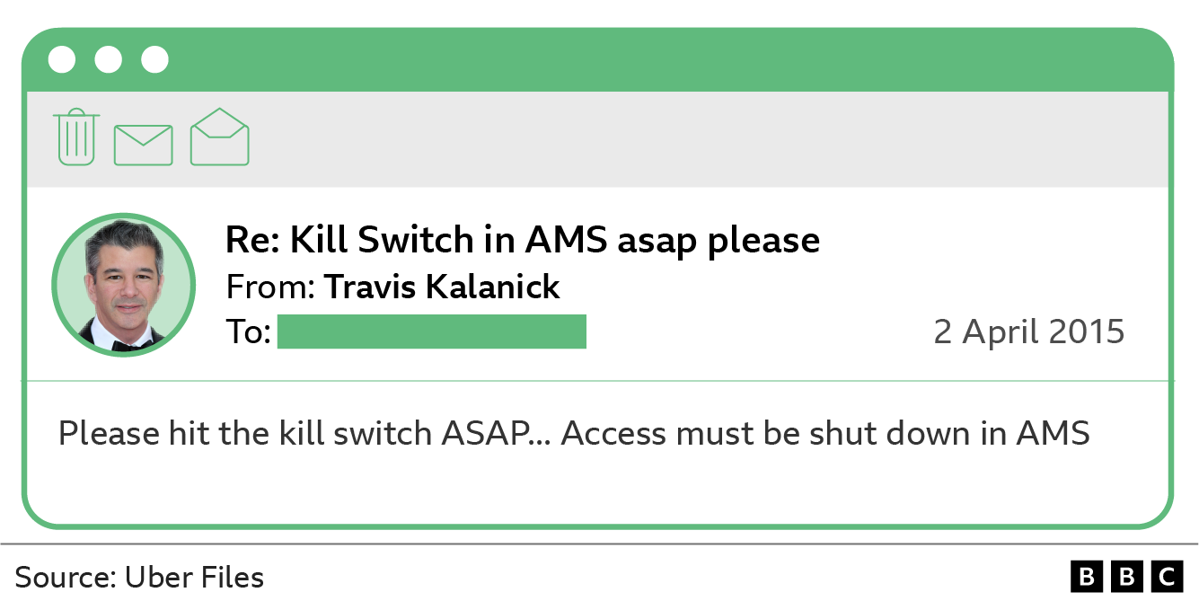 message from Travis Kalanick re: Kill Switch