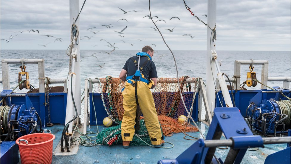 Рыбак в Северном море