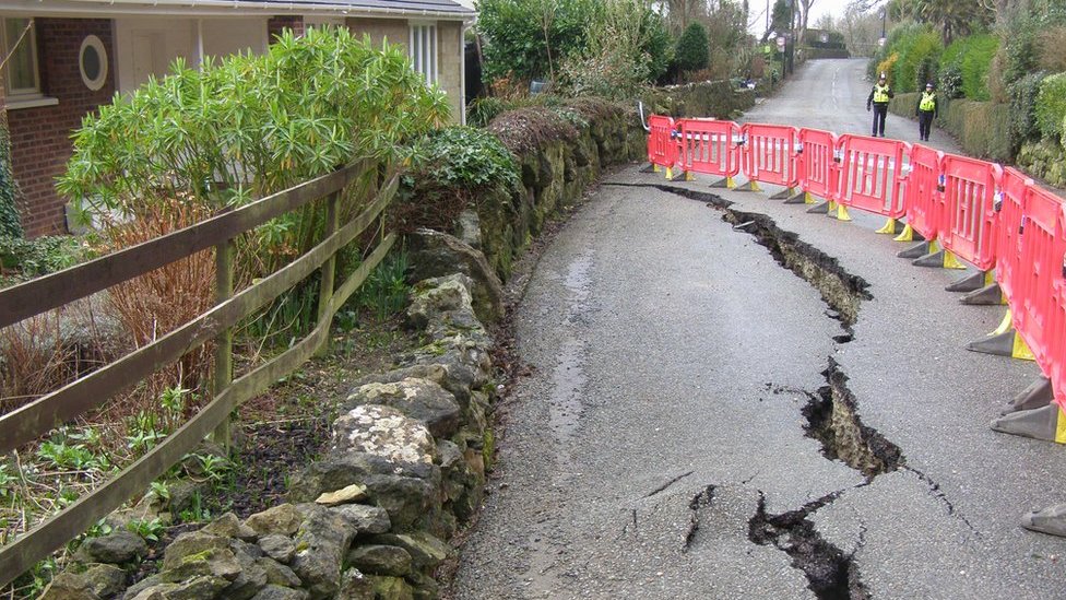 Collapsed Isle Of Wight Road To Finally Be Repaired Bbc News