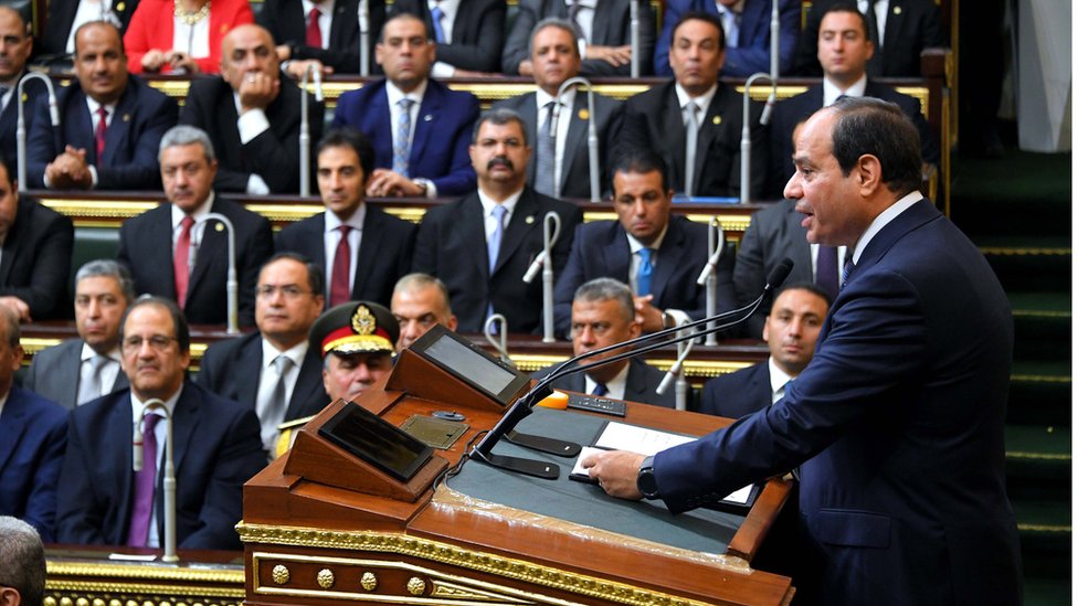 الرئيس المصري لدى أدائه اليمين لفترة ثانية