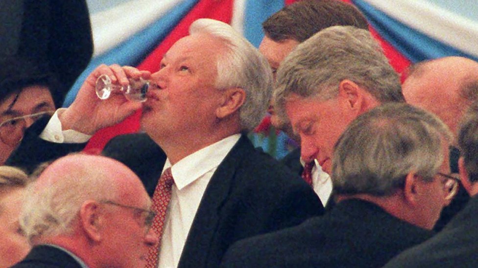 Борис Ельцин с Биллом Клинтоном и Джоном Мейджором