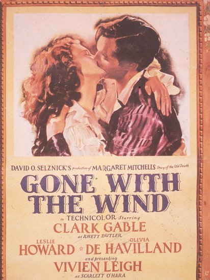 Los defensores de "Lo que el viento se llevó" consideran que se debe juzgar la película en su contexto. Cartel de "Lo que el viento se llevó"