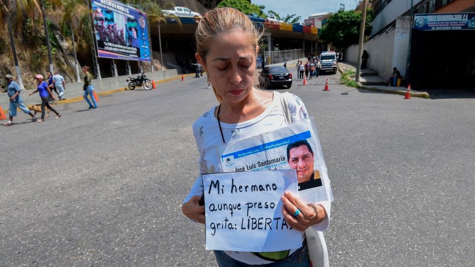 Familiar de un preso en Helicoide, Venezuela.
