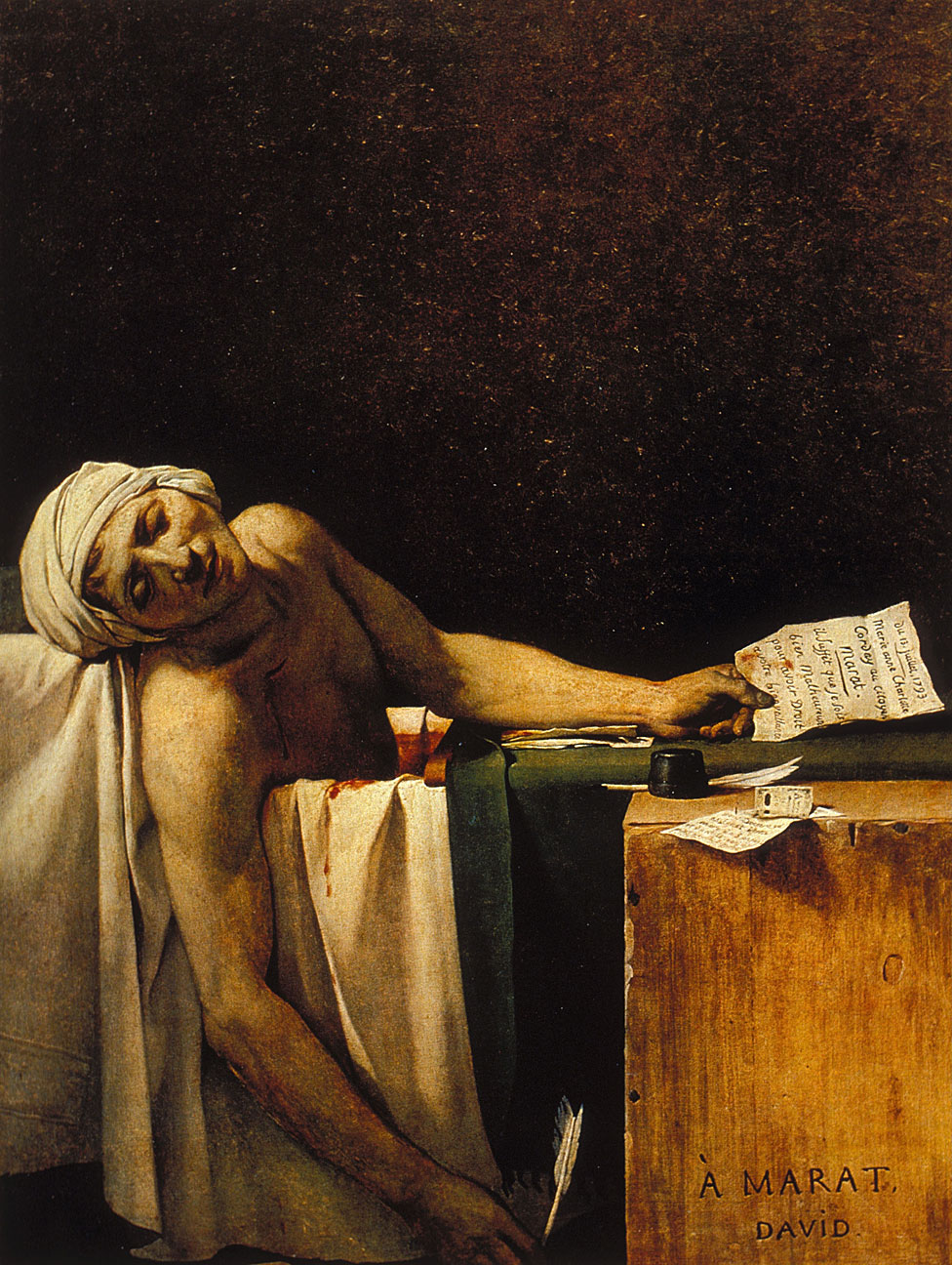 La muerte de Marat de Jacques-Louis David