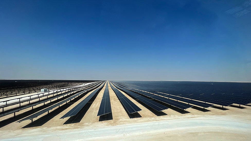 A field of solar panels in Qatar