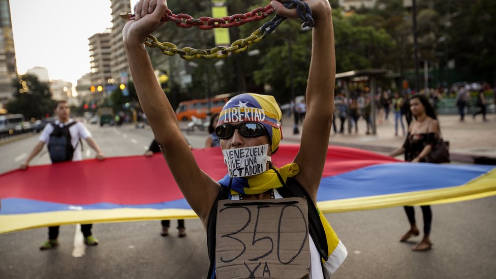 Los venezolanos están acostumbrados a las crisis políticas. Protesta en Venezuela