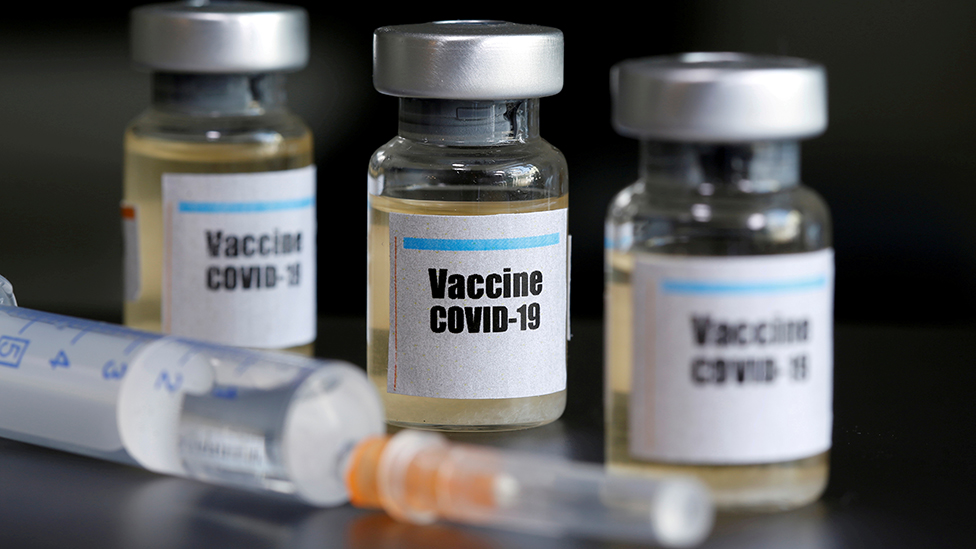 Illustration of coronavirus vaccine
