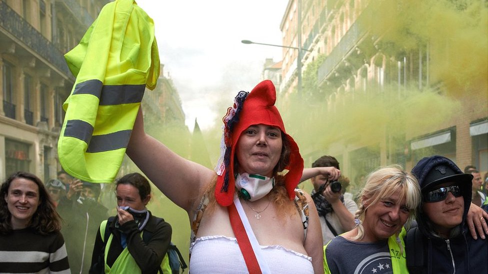 Yellow vest protest in Toulouse, 18 May 19