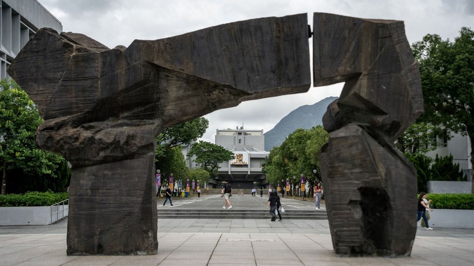 People are at The Chinese University of Hong Kong in Hong Kong, on June 20, 2024. Tuition fees at Hong Kong universities are rising by about five to six percent annually over the next three years.