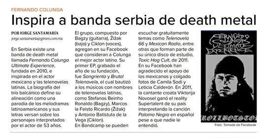Članak iz meksičkih novina
