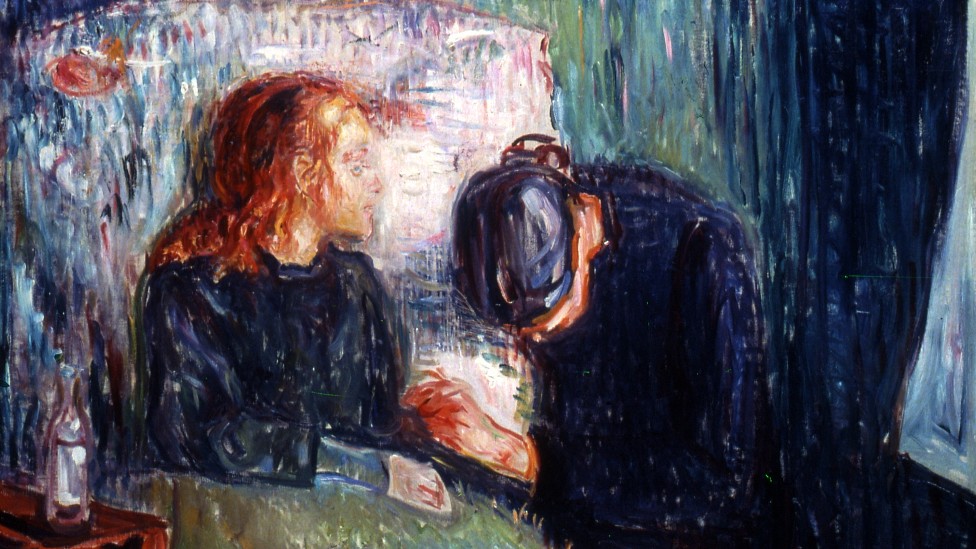 El pintor noruego Edvard Munch (1863-1944) transmite en su cuadro "La niña enferma" el dolor causado por la muerte de su hermana Johanne Sophie a los 14 años por tuberculosis. El cuadro muestra a la niña enferma en la cama y a su madre cabizbaja junto a su lecho agarrándole la mano.