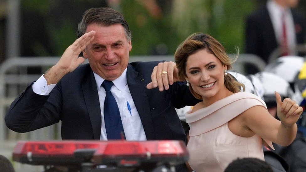 Žair Bolsonaro sa suprugom Mišel