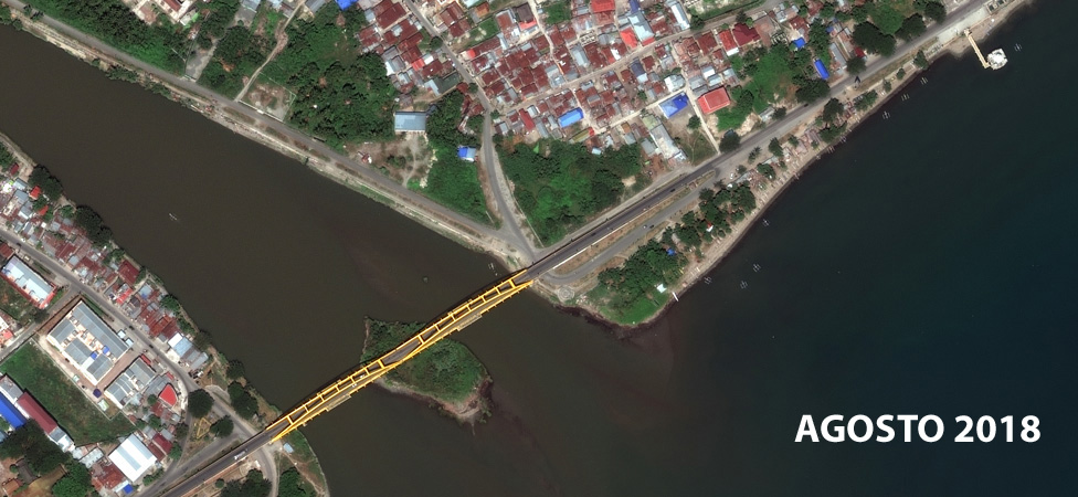 El puente de Jemalam antes del tsunami