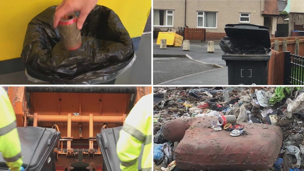 What happens to recyclable rubbish put in the wrong bin? BBC News