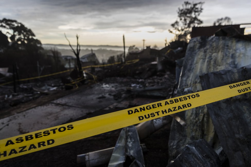 Casas destruidas por un incendio en Tathra, Australia, 25 de marzo de 2018