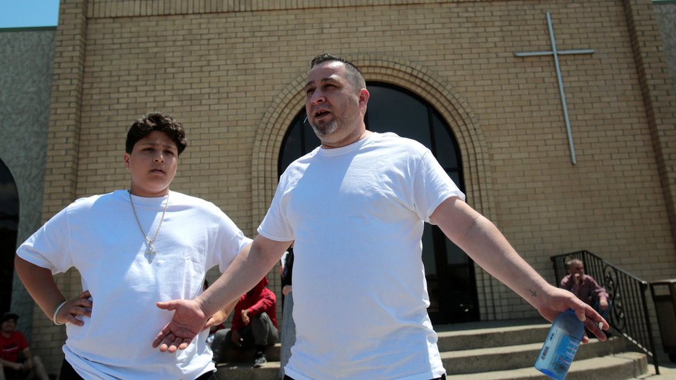 La medida del gobierno de Trump preocupa especialmente a la comunidad de caldeos, una minoría cristiana principalmente procedente de Irak. Protesta en rechazo a la deportación de iraquíes en Michigan el 12 de junio de 2017.