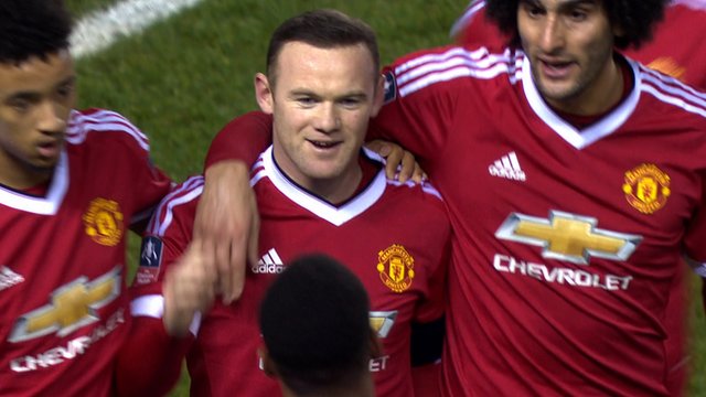 Wayne Rooney curler puts Man Utd ahead of Derby County